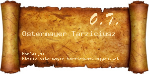 Ostermayer Tarziciusz névjegykártya